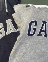 ユア(YOOA)キッズ GAP(ギャップ)GAP ギャップ ネイビー グレー WHO(フー) フードTシャツ 2枚