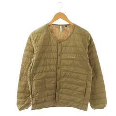 モンベル Montbell スペリオダウン ラウンドネックジャケット ナイロン ノーカラー アウター ロゴ ワンカラー S ベージュ 1101503 /BB ■GY12