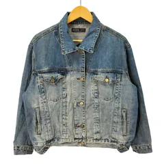 ユーズドフルギ USED古着 クロップド トラッカージャケット デニムジャケット レディース import：L 
