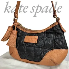 【MY0594】kate spade new york ケイトスペードニューヨーク ワンショルダーバッグ ナイロン レザー ブラック 黒 ブラウン 茶 レディース