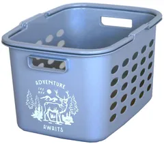 平和工業(Heiwa Kougyou) 洗濯カゴ ランドリーバスケット 浅型 クールグレー 約26×44.5×32cm