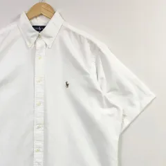 XXL ポロ オックスフォード 白 シャツ