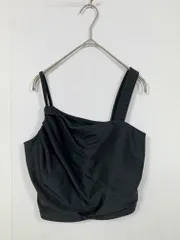 美品 SUKALA スカーラ シャイン ストレッチ アシンメトリー タンクトップ sizeL/黒 ■■ レディース