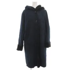 ショコラフィネローブ chocol raffine robe 美品 コート M 紺 ネイビー フード付き 長袖 ファートリム /AX ■GY58のサムネイル