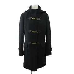 クミキョク 組曲 KUMIKYOKU ダッフルコート ロング ウール 3 黒 ブラック フード付き 長袖 /SH ■ECA003