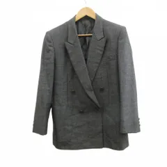 ランバン LANVIN テーラードジャケット 上着 ウール M46-34 グレー ダブルブレスト 長袖 /YU ■GY99のサムネイル
