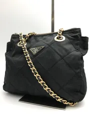 PRADA　プラダ　チェーンショルダーバッグ　ミニ　キルティング　テスートナイロン　三角ロゴ　5705