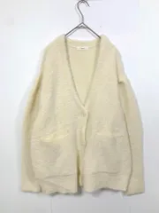 hinari ヒナリ Vネック ふわふわ ゆるだぼ シャギーニット カーディガン sizeF/アイボリー ■◆ レディース