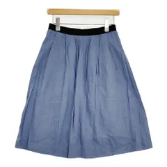 MARGARET HOWELL SHIRTING LINEN III SKIRT 578-0132518 定価39600円 サイズ1 スカート ライトブルー レディース マーガレットハウエル【中古】6-0324M♪