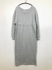 callautia カラウティア オフショル ドロストボートネックスウェット ワンピース sizeS/グレー ■◇ レディース