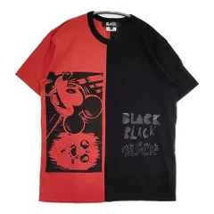 BLACK COMME des GARCONS ディズニー 1E-T006 AD2020 定価14300円 半袖Ｔシャツ カットソー レッド ブラック レディース ブラックコムデギャルソン【中古】6-0324S♪のサムネイル