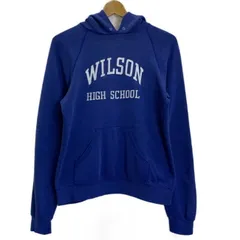 【中古】　パーカー　80s vintage　80年代　フーディ　プルオーバー　トップス　裏起毛　カレッジ　ラグラン　WILSON HIGTH SCHOOL　プリント　古着　/1591