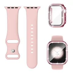 【数量限定】SEの40mmに対応 4 5 6 Series レディース オシャレ ダイヤモンド 全面保護 一体型 ベルトとケース Watch Watch 互換用のApple カバー付き キラキラ バンド バンド アップルウォッチ シリコン Apple コンパチ