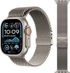 【数量限定】アップルウォッチUltra3/Ultra2/Ultra/11/10/9/8/7/6/5/4/SEに対応(チタニウムゴールド メンズ ステンレス鋼 オシャレ 無段階調節 メッシュ アップルウォッチバンド 49/46/45/44mm） 42mm 44m