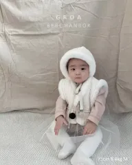 グロウベベ レディース チマチョゴリ ボディスーツ キルティング ボネッ ドール띠 帽子 フルセット 1回着用