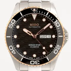 【動作良好・美品】腕時計 メンズ ミドー MIDO オーシャンスター 200C Caliber 80 M042.430.21.051.00 M042430A ダイバーズ 自動巻 デイデイト（英語・ドイツ語） 20気圧防水のサムネイル