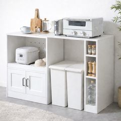 引取歓迎 ニトリ キッチン収納 レンジボード ホワイト - メルカリ