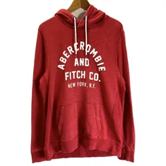 【中古】　Abercrombie & Fitch　パーカー　プルオーバー　トップス　裏毛　ブランドロゴ　ワッペン　アメカジ　古着　/1582