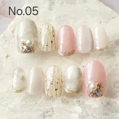 【No.05】ネイルチップ/ニュアンス/ミラー/うるうる/もやもや/マグネット/淡色/奥行き/