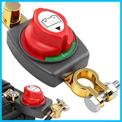 バッテリー キルスイッチ バッテリーカットターミナル キルスイッチ 純真鍮蓄電池トラック自動車汎 船舶 マリンボート用12V-48Vのサムネイル