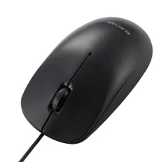 新品 エレコム マウス 有線 3ボタン 左右対称 Lサイズ ブラック M-LE10URABK