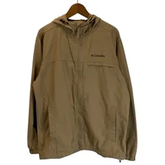 【中古】　Columbia　マウンテンパーカー　ブルゾン　フード　フルジップ　無地　ワンポイント　刺しゅう　アウトドア　古着　/1151