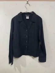 agnes b. リネン100% シャツ ブラック 38 レディースM相当 長袖のサムネイル