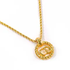 クリスチャンディオール ネックレス CD ロゴ ヴィンテージ  ゴールド