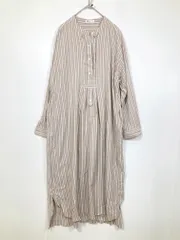 CRAFT STANDARD BOUTIQUE クラフトスタンダードブティック ストライプ ピンタック シャツ ワンピース sizeF/ベージュ ■■レディース