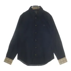 Vivienne Westwood MAN (ヴィヴィアンウエストウッドマン) 袖チェック柄 切り替え長袖ボタンシャツ ブラック VW-WR-86340のサムネイル