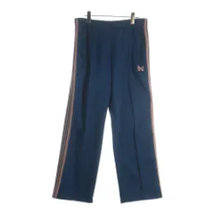 Needles (ニードルス) 21SS Track Pant Poly Smooth ロゴ刺繍 トラックパンツ ネイビー IN181