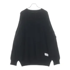NEIGHBORHOOD (ネイバーフッド) 21AW FLAT / AW-KNIT LS アクリル フラットクルーネックニットセーター ブラック 212FUNH-KNM01のサムネイル