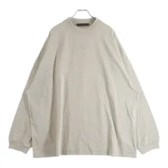 FEAR OF GOD ESSENTIALS (フィアオブゴッド エッセンシャルズ) L/S T-SHIRT ラバーロゴ 長袖Tシャツ ロンT ベージュ