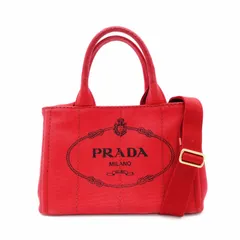 PRADA プラダ カナパ ハンドバッグ キャンバス レッド 2way 赤