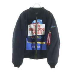 VETEMENTS (ヴェトモン) 18AW ×アルファインダストリーズ オーバーサイズ パッチワーク ボンバージャケット ブルゾン ブラック UAH19JA303のサムネイル