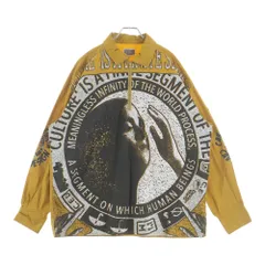 C.E (シーイー) 18AW HALF ZIP BIG SHIRT グラフィックプリント ハーフジップ ビッグ 長袖シャツ イエローのサムネイル