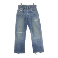 Levi's (リーバイス) 50S VINTAGE 501XX 紙パッチ移行期 両面ビッグE ボタン裏無刻印 オフセット 隠しリベット ボタンフライデニムパンツ インディゴ