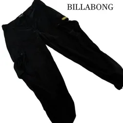 BILLABONG ビラボン 裾ドローコード 6ポケット カーゴパンツ ブラック Lサイズ ヘリンボーン地 綿100%のサムネイル