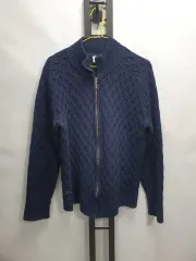 ラコステ ケーブル ニット ジップアップ カーディガン ウールブレンド ネイビー 4