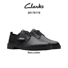 CLARKS(クラークス)メンズ デザート ロック ロー ドレスシューズ ビジネス レースアップ レザー ブラック シンプル 革靴 DESERT ROCK LO 26179178