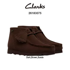 CLARKS(クラークス)メンズ ワラビー ブーツ ゴアテックス レースアップ シューズ スエード ダークブラウン カジュアル WALLABEE BOOT GTX 26183075