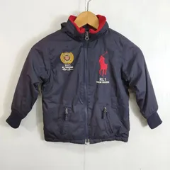 Polo By Ralph Lauren ポロ ラルフローレン 2011 RL1 Racing レーシング ジップアップ ジャケット フード 収納可 ビッグポニー 刺繍 ネイビー系 キッズ 110cm D73
