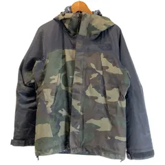 【中古】　THE NORTH FACE　ダウンジャケット　ナイロンジャケット　マウンテンパーカー　フード　フルジップ　切替　迷彩　ワンポイント　刺しゅう　アウトドア　古着　/1152