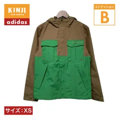 【中古】　adidas　ナイロンジャンパー　マウンテンパーカー　バイカラー　ワンポイント　ブランドロゴ　トレフォイル　刺しゅう　胸ポケット　スポーツ　古着　/1301