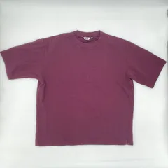 UNIQLO ユニクロ　ユニクロ　エアリズムコットンオーバーサイズTシャツ　５分袖　パープル　XLサイズ　□〇