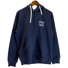 【中古】　HELLY HANSEN　ジップアップパーカー　フード　フルジップ　裏起毛　無地　ワンポイント　プリント　アウトドア　古着　/1151