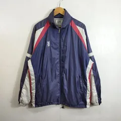 MIZUNO ミズノ SUPER STAR スーパースター ナイロン ウィンドブレーカー 切替 裏地 メッシュ スポーツ トレーニング ネイビー系 O D76