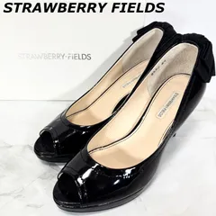 【美品】ストロベリーフィールズ STRAWBERRY FIELDS パンプス ハイヒール リボン エナメル 日本製
