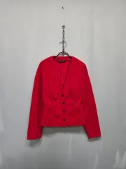 ZARA ザラ レッド レッド Vネック Vネック ボタン ボタン POLICE(ポリス) POLICE(ポリス) カーディガン