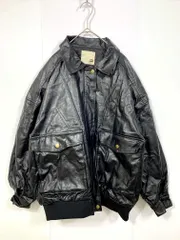 Java ジャバ jv1070011 フェイクレザーヴィンテージオーバー ブルゾン ジャケット sizeM/黒 ◆■レディース